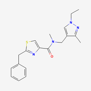 2-benzyl-N-[(1-ethyl-5-methyl-1H-pyrazol-4-yl)methyl]-N-methyl-1,3-thiazole-4-carboxamide