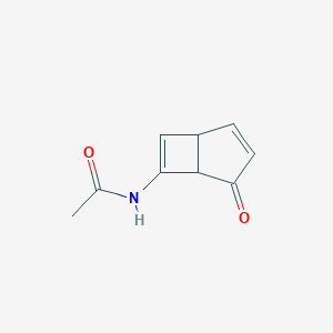 molecular formula C9H9NO2 B037988 7-Acetylaminobicyclo(3.2.0)hepta-3,6-dien-2-one CAS No. 122087-86-9