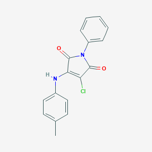 molecular formula C17H13ClN2O2 B379880 3-chloro-1-phenyl-4-(4-toluidino)-1H-pyrrole-2,5-dione CAS No. 251640-06-9