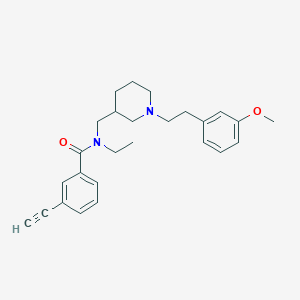 N-ethyl-3-ethynyl-N-({1-[2-(3-methoxyphenyl)ethyl]-3-piperidinyl}methyl)benzamide