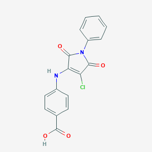 molecular formula C17H11ClN2O4 B379885 4-[(4-chloro-2,5-dioxo-1-phenyl-2,5-dihydro-1H-pyrrol-3-yl)amino]benzoic acid 