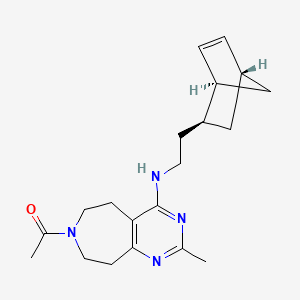 7-acetyl-N-{2-[(1S*,2S*,4S*)-bicyclo[2.2.1]hept-5-en-2-yl]ethyl}-2-methyl-6,7,8,9-tetrahydro-5H-pyrimido[4,5-d]azepin-4-amine