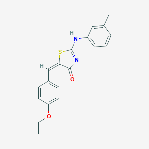 molecular formula C19H18N2O2S B379887 (5E)-5-[(4-ethoxyphenyl)methylidene]-2-(3-methylanilino)-1,3-thiazol-4-one 