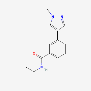 molecular formula C14H17N3O B3798876 N-isopropyl-3-(1-methyl-1H-pyrazol-4-yl)benzamide 