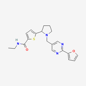 molecular formula C20H22N4O2S B3798906 N-ethyl-5-(1-{[2-(2-furyl)-5-pyrimidinyl]methyl}-2-pyrrolidinyl)-2-thiophenecarboxamide 