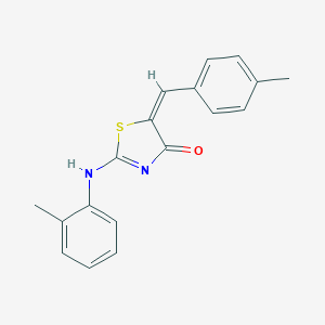 (5E)-2-(2-methylanilino)-5-[(4-methylphenyl)methylidene]-1,3-thiazol-4-one
