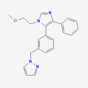 1-{3-[1-(2-methoxyethyl)-4-phenyl-1H-imidazol-5-yl]benzyl}-1H-pyrazole