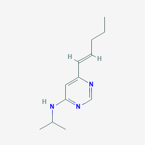 molecular formula C12H19N3 B3798927 N-isopropyl-6-[(1E)-pent-1-en-1-yl]pyrimidin-4-amine 