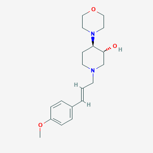 molecular formula C19H28N2O3 B3798975 (3R,4R)-1-[(E)-3-(4-methoxyphenyl)prop-2-enyl]-4-morpholin-4-ylpiperidin-3-ol 