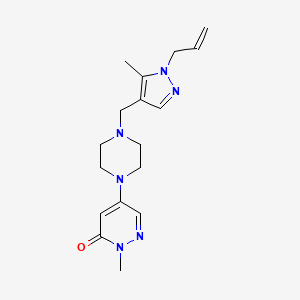 5-{4-[(1-allyl-5-methyl-1H-pyrazol-4-yl)methyl]-1-piperazinyl}-2-methyl-3(2H)-pyridazinone