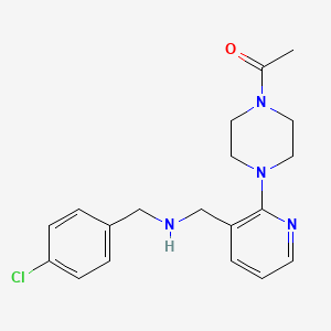 1-[2-(4-acetyl-1-piperazinyl)-3-pyridinyl]-N-(4-chlorobenzyl)methanamine