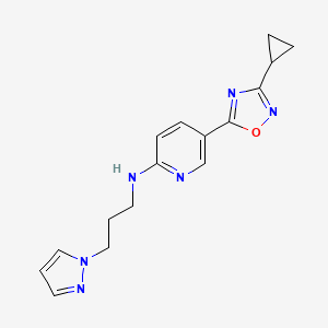 5-(3-cyclopropyl-1,2,4-oxadiazol-5-yl)-N-[3-(1H-pyrazol-1-yl)propyl]-2-pyridinamine