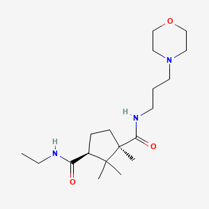 (1R*,3S*)-N~3~-ethyl-1,2,2-trimethyl-N~1~-(3-morpholin-4-ylpropyl)cyclopentane-1,3-dicarboxamide