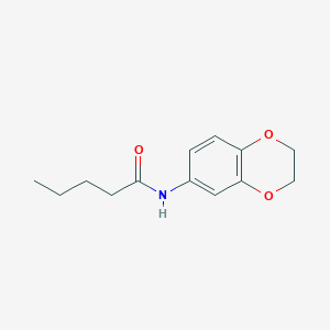molecular formula C13H17NO3 B379903 N-(2,3-dihydro-1,4-benzodioxin-6-yl)pentanamide 