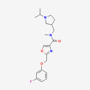 2-[(3-fluorophenoxy)methyl]-N-[(1-isopropyl-3-pyrrolidinyl)methyl]-N-methyl-1,3-oxazole-4-carboxamide