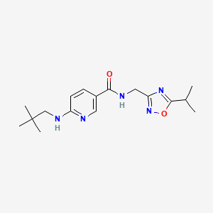 6-[(2,2-dimethylpropyl)amino]-N-[(5-isopropyl-1,2,4-oxadiazol-3-yl)methyl]nicotinamide