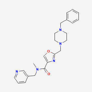 2-[(4-benzyl-1-piperazinyl)methyl]-N-methyl-N-(3-pyridinylmethyl)-1,3-oxazole-4-carboxamide