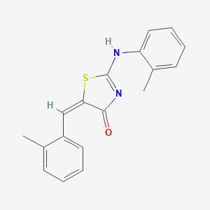 (5E)-2-(2-methylanilino)-5-[(2-methylphenyl)methylidene]-1,3-thiazol-4-one