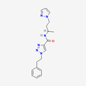 N-[1-methyl-3-(1H-pyrazol-1-yl)propyl]-1-(2-phenylethyl)-1H-1,2,3-triazole-4-carboxamide