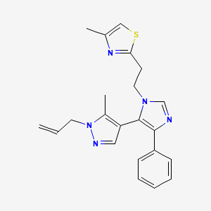 2-{2-[5-(1-allyl-5-methyl-1H-pyrazol-4-yl)-4-phenyl-1H-imidazol-1-yl]ethyl}-4-methyl-1,3-thiazole