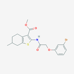 Methyl 2-{[(3-bromophenoxy)acetyl]amino}-6-methyl-4,5,6,7-tetrahydro-1-benzothiophene-3-carboxylate