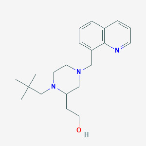 2-[1-(2,2-dimethylpropyl)-4-(8-quinolinylmethyl)-2-piperazinyl]ethanol