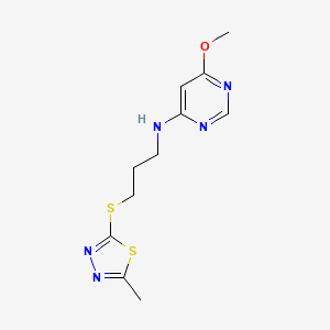 6-methoxy-N-{3-[(5-methyl-1,3,4-thiadiazol-2-yl)thio]propyl}pyrimidin-4-amine