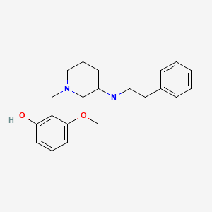 molecular formula C22H30N2O2 B3799137 3-methoxy-2-({3-[methyl(2-phenylethyl)amino]-1-piperidinyl}methyl)phenol 