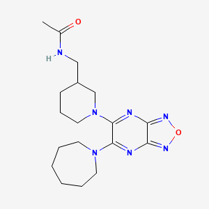 N-({1-[6-(1-azepanyl)[1,2,5]oxadiazolo[3,4-b]pyrazin-5-yl]-3-piperidinyl}methyl)acetamide