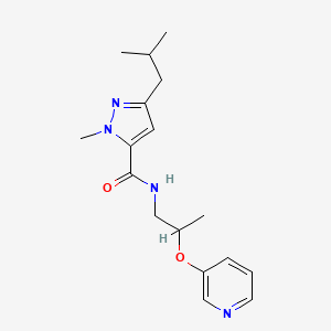 molecular formula C17H24N4O2 B3799168 3-isobutyl-1-methyl-N-[2-(pyridin-3-yloxy)propyl]-1H-pyrazole-5-carboxamide 