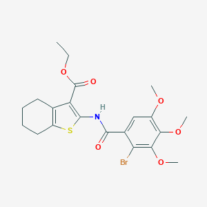 molecular formula C21H24BrNO6S B379917 Ethyl 2-[(2-bromo-3,4,5-trimethoxybenzoyl)amino]-4,5,6,7-tetrahydro-1-benzothiophene-3-carboxylate 