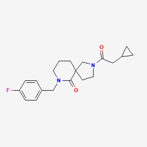 molecular formula C20H25FN2O2 B3799174 2-(cyclopropylacetyl)-7-(4-fluorobenzyl)-2,7-diazaspiro[4.5]decan-6-one 