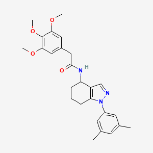 N-[1-(3,5-dimethylphenyl)-4,5,6,7-tetrahydro-1H-indazol-4-yl]-2-(3,4,5-trimethoxyphenyl)acetamide