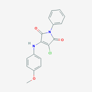 molecular formula C17H13ClN2O3 B379920 3-chloro-4-(4-methoxyanilino)-1-phenyl-1H-pyrrole-2,5-dione CAS No. 97148-52-2