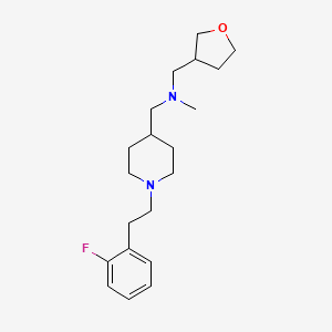 1-[1-[2-(2-fluorophenyl)ethyl]piperidin-4-yl]-N-methyl-N-(oxolan-3-ylmethyl)methanamine