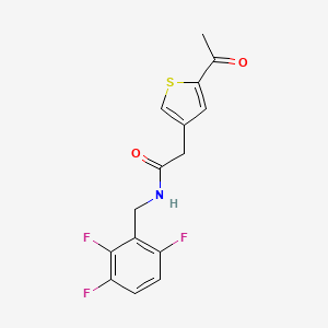 molecular formula C15H12F3NO2S B3799231 2-(5-acetyl-3-thienyl)-N-(2,3,6-trifluorobenzyl)acetamide 