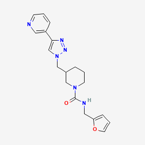 N-(furan-2-ylmethyl)-3-[(4-pyridin-3-yltriazol-1-yl)methyl]piperidine-1-carboxamide