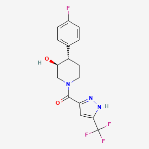 (3S*,4S*)-4-(4-fluorophenyl)-1-{[3-(trifluoromethyl)-1H-pyrazol-5-yl]carbonyl}piperidin-3-ol