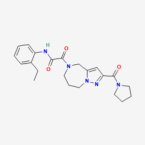 N-(2-ethylphenyl)-2-oxo-2-[2-(pyrrolidin-1-ylcarbonyl)-7,8-dihydro-4H-pyrazolo[1,5-a][1,4]diazepin-5(6H)-yl]acetamide