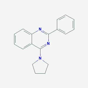 molecular formula C18H17N3 B379927 2-Phenyl-4-(1-pyrrolidinyl)quinazoline 