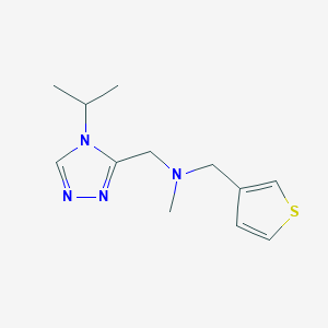 molecular formula C12H18N4S B3799280 1-(4-isopropyl-4H-1,2,4-triazol-3-yl)-N-methyl-N-(3-thienylmethyl)methanamine 