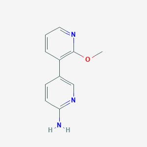 molecular formula C11H11N3O B3799289 5-(2-Methoxypyridin-3-YL)pyridin-2-amine CAS No. 1196152-56-3