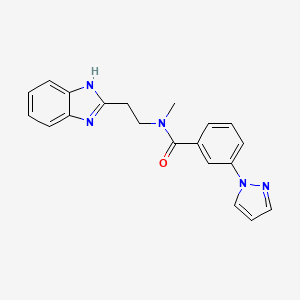 N-[2-(1H-benzimidazol-2-yl)ethyl]-N-methyl-3-(1H-pyrazol-1-yl)benzamide