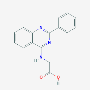 molecular formula C16H13N3O2 B379931 N-(2-phenylquinazolin-4-yl)glycine 