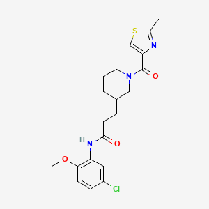 N-(5-chloro-2-methoxyphenyl)-3-{1-[(2-methyl-1,3-thiazol-4-yl)carbonyl]-3-piperidinyl}propanamide