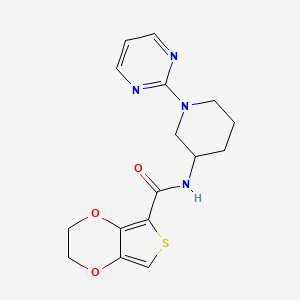 molecular formula C16H18N4O3S B3799326 N-[1-(2-pyrimidinyl)-3-piperidinyl]-2,3-dihydrothieno[3,4-b][1,4]dioxine-5-carboxamide 