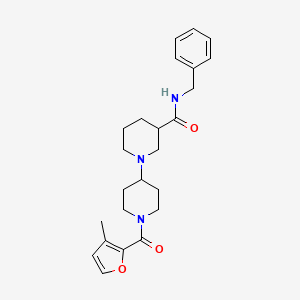 molecular formula C24H31N3O3 B3799345 N-benzyl-1'-(3-methyl-2-furoyl)-1,4'-bipiperidine-3-carboxamide 