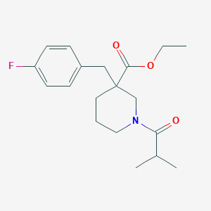 ethyl 3-(4-fluorobenzyl)-1-isobutyryl-3-piperidinecarboxylate