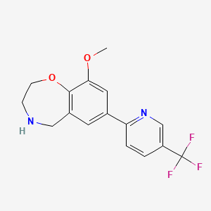 9-methoxy-7-[5-(trifluoromethyl)pyridin-2-yl]-2,3,4,5-tetrahydro-1,4-benzoxazepine