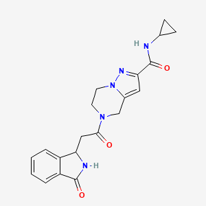 N-cyclopropyl-5-[(3-oxo-2,3-dihydro-1H-isoindol-1-yl)acetyl]-4,5,6,7-tetrahydropyrazolo[1,5-a]pyrazine-2-carboxamide